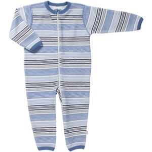 Overall Jumpsuit Ringel blau Wolle/Baumwolle